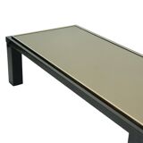 Vintage Rectangular Coffee Table Fedam Metal Glass 130cm