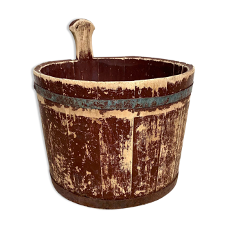 Antique Farmhouse Wooden Bucket