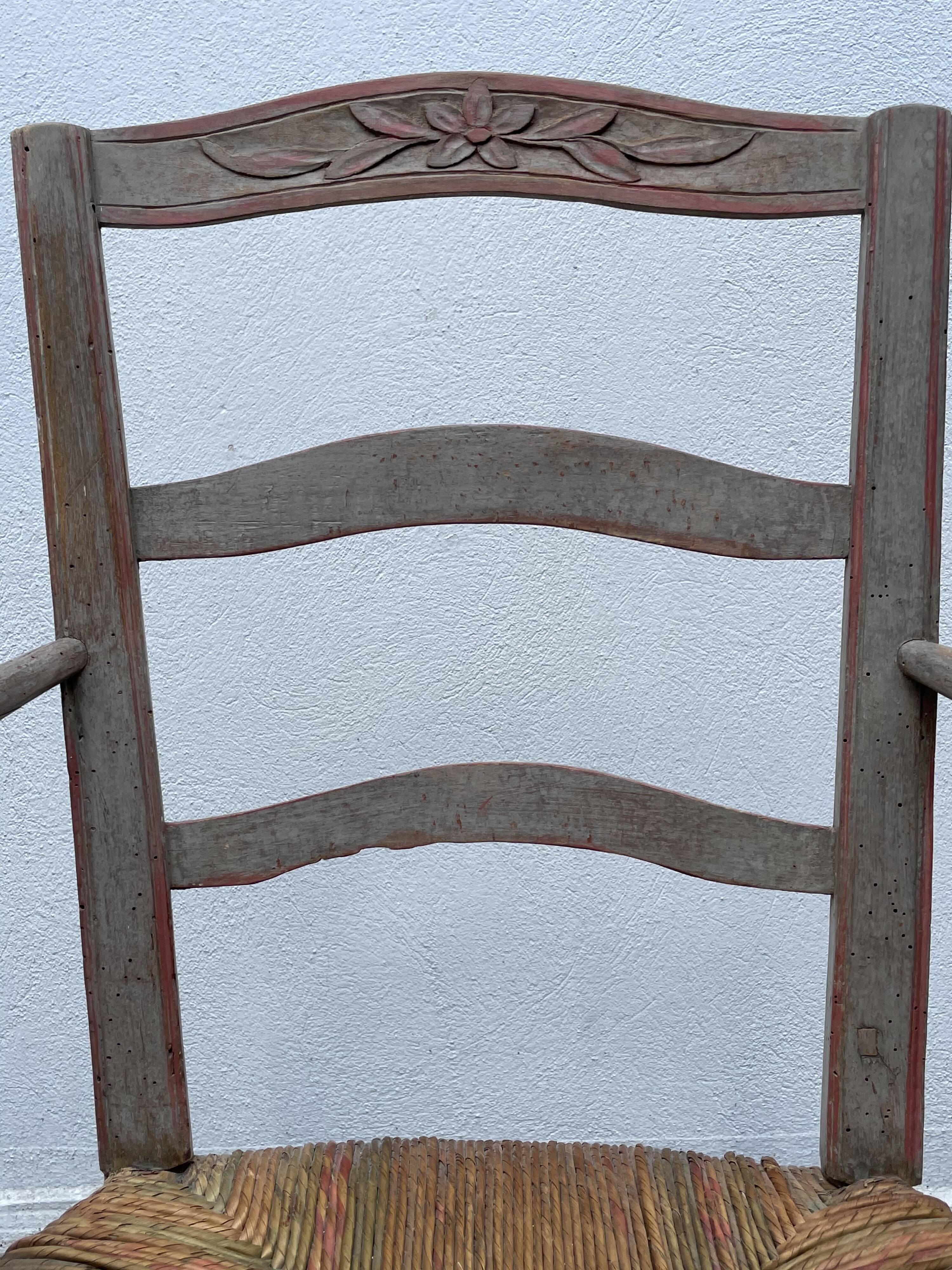 French antique Armchair Louis Philippe style, Provence