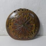 Bouquet stoneware wall vase signed jb