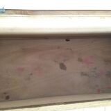 Vintage wood and rattan chest