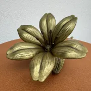 Ashtray flower solid brass 1960s