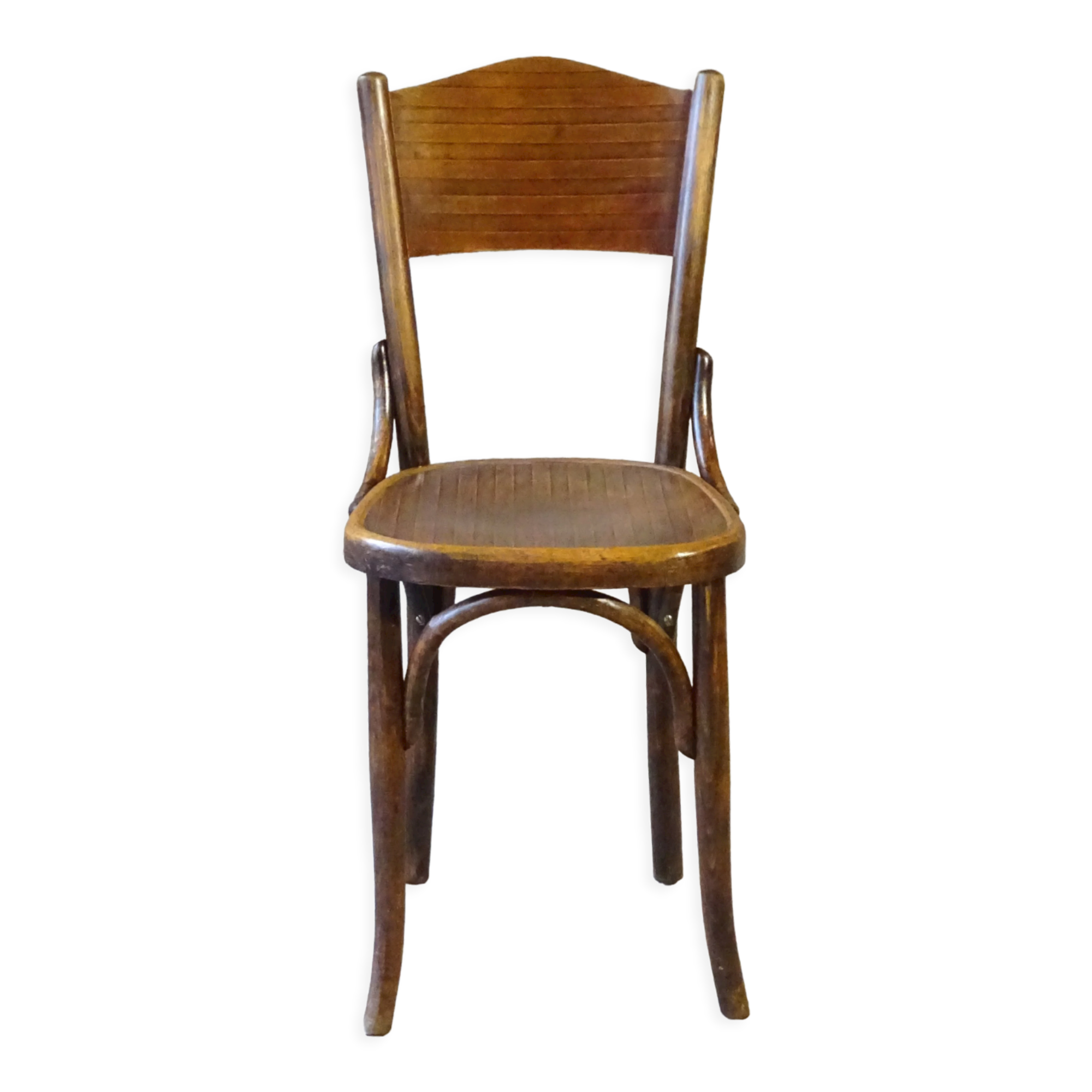 Fischel bistrot chair N°7273, wooden seat, circa 1930
