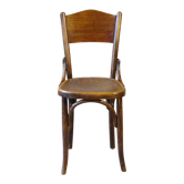 Chaise Fischel bistrot N°7273, assise bois, vers 1930
