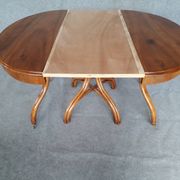Extending table with vintage bentwood base from the end of the 19th century