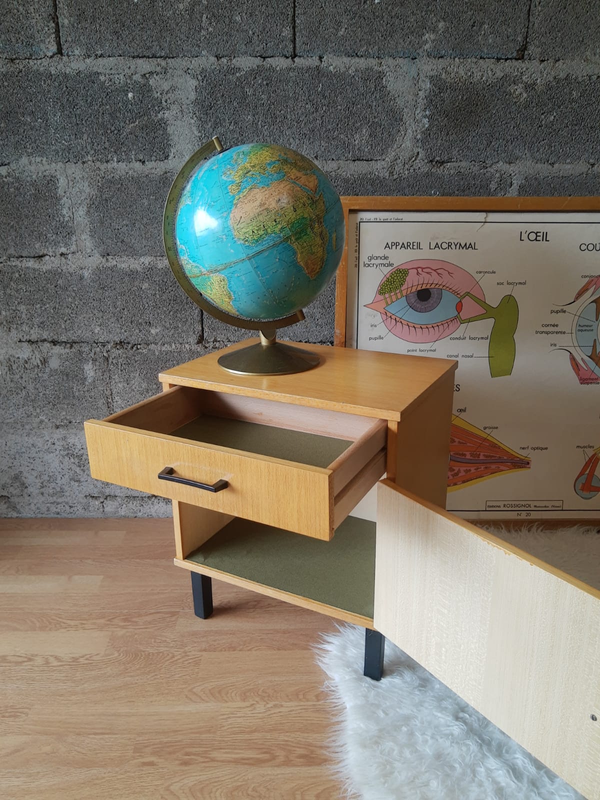 Bedside table 50s-60s - vintage