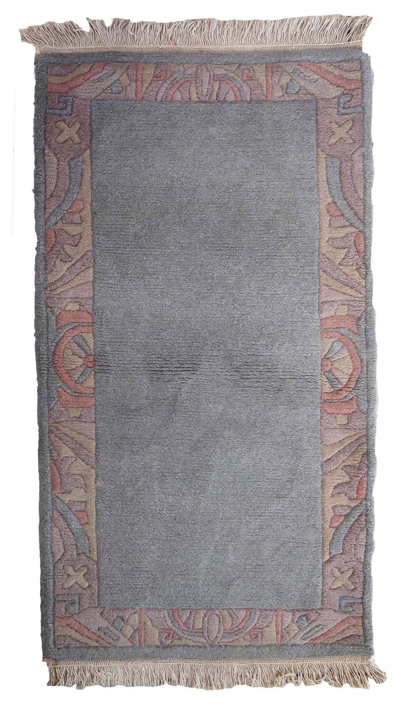 Tapis Vintage Khaden Tibétain en Laine (75cm x 136cm), Années 1970, Éléganc