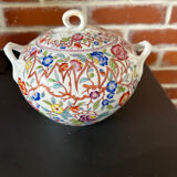 Polychrome sugar bowl Creil and Montereau
