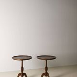 Pair of Mahogany side tables by Anton Kildeberg, Denmark 1960's