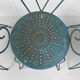 Ensemble de 4 chaises de jardin vintage en acier