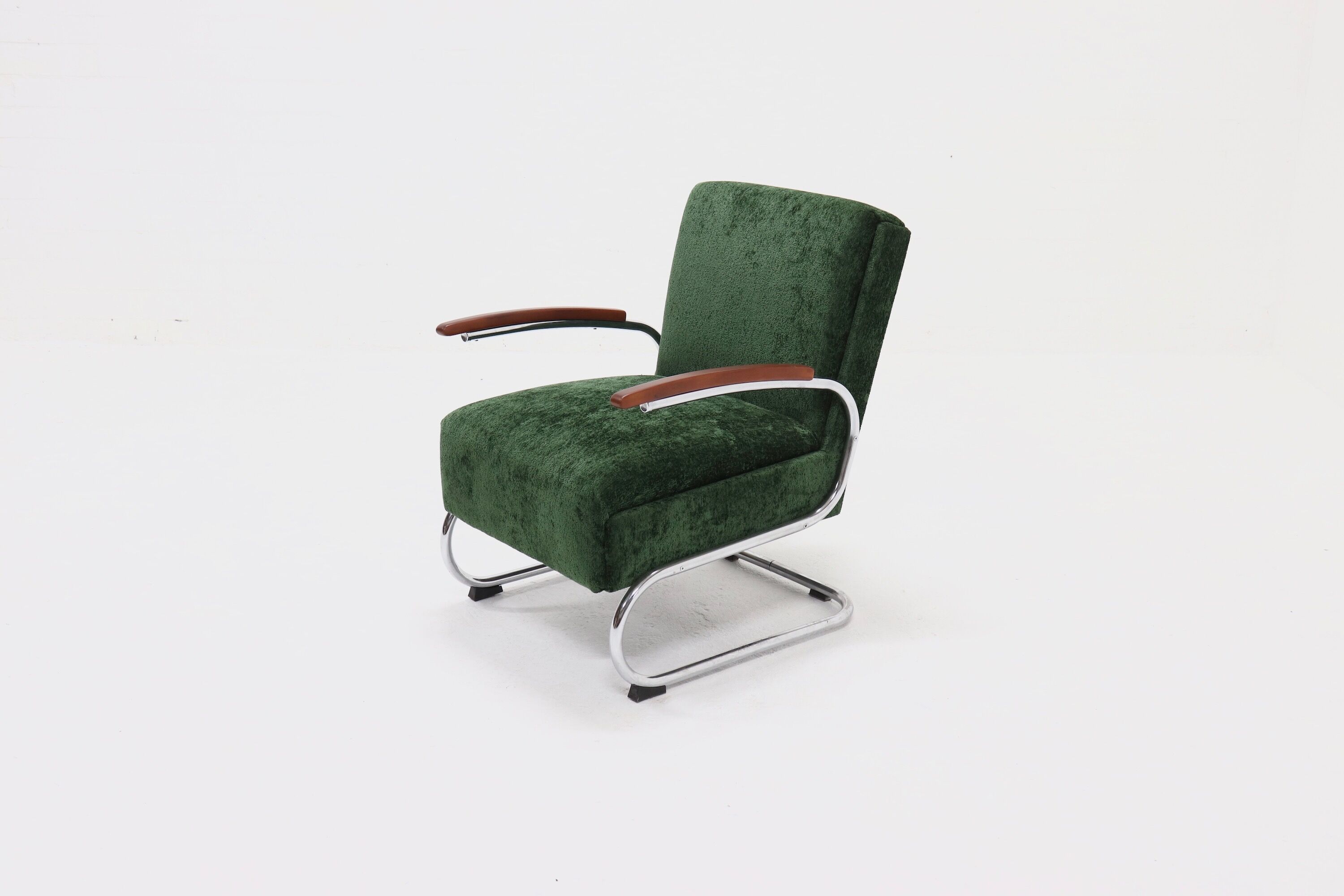 Fauteuil tubulaire Bauhaus par W. Gispen pour Mücke Melder années 1930