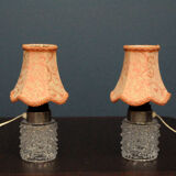 Pair of Orrefors lamps