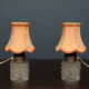 Pair of Orrefors lamps