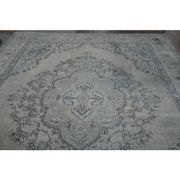 1970s Vintage Persian Handmade Wool Cotton Brown Area Rug 300x380