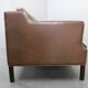 Danish mid-century three-seat brown leather sofa, 1970s