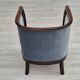 Années 1950, chaise longue danoise, état d'origine, meuble en laine bleu clair.