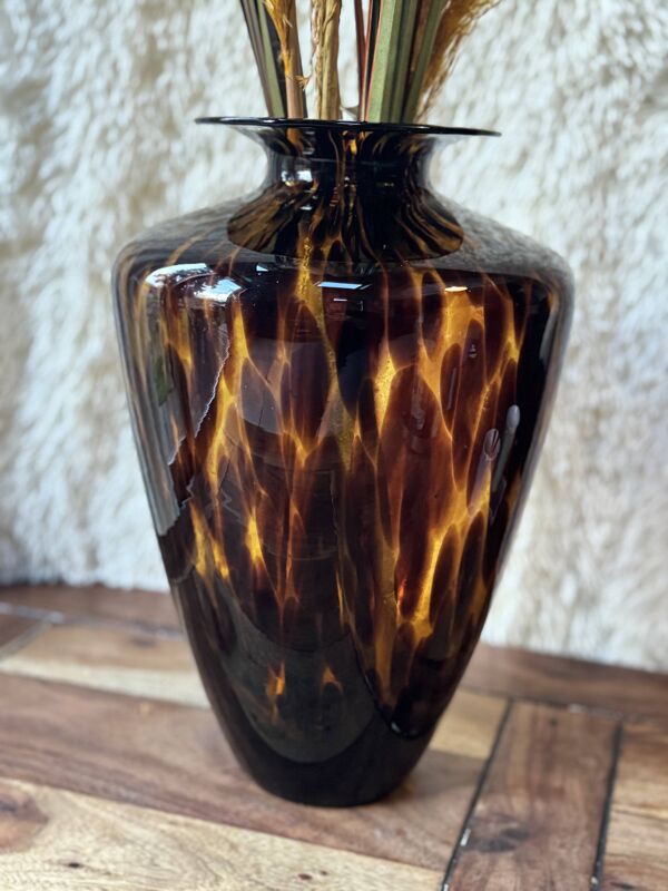 Grand Vase Murano style écaille de tortue