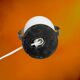 Lampe de table Space Age en opaline et chrome – Années 1970