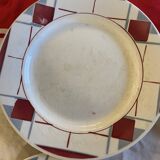Set of 6 old Digoin plates in Sarreguemines earthenware