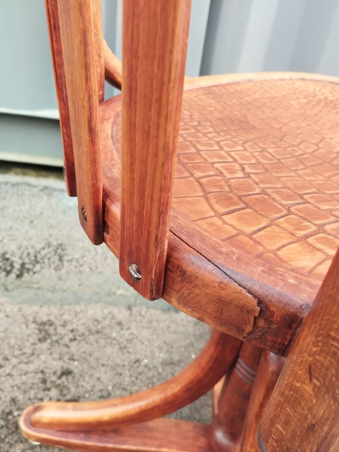 Vintage wooden antique office chair