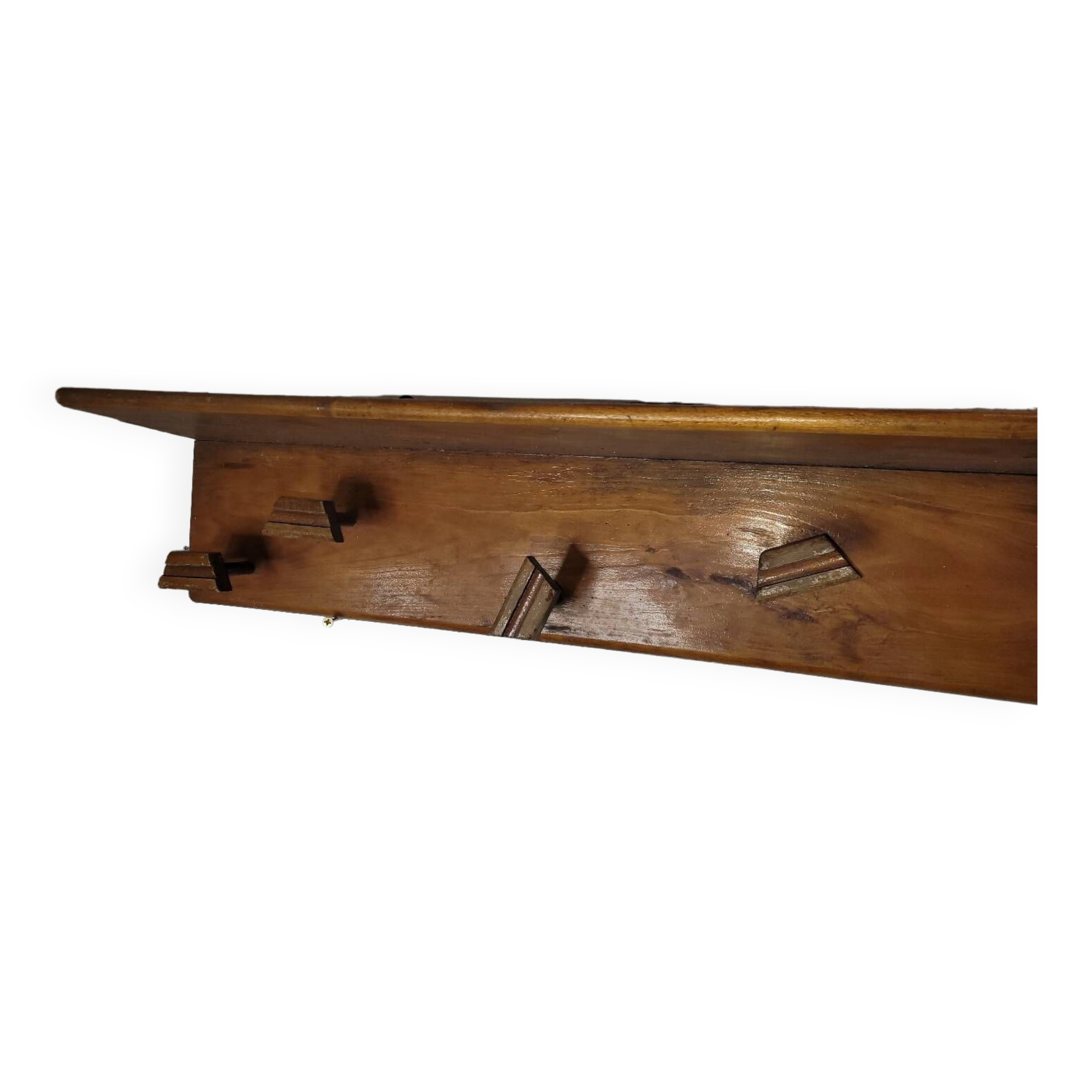 Wooden coat rack, 7 hooks