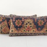 Set of two turkish oushak rug pillow cover