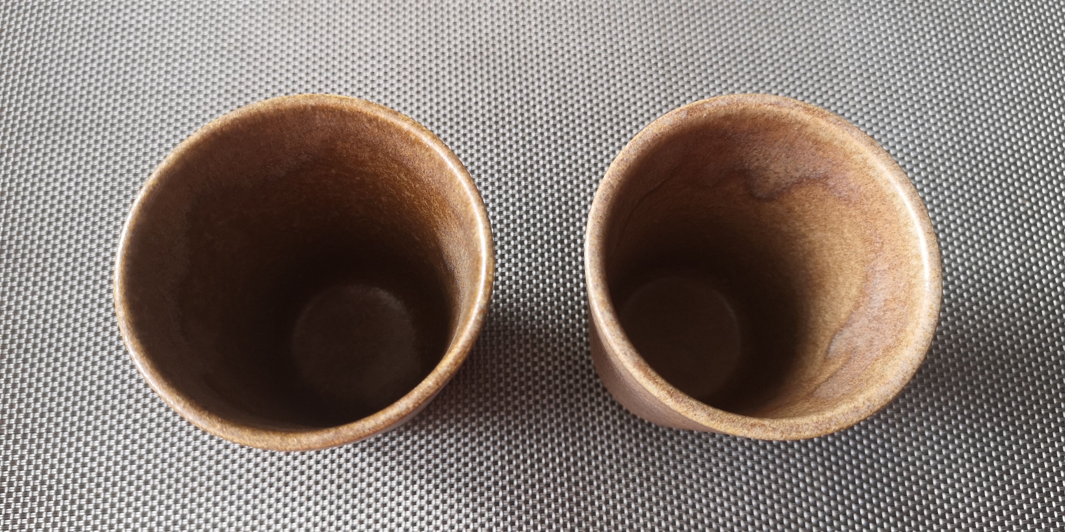 Pair of Digoin cups/glass