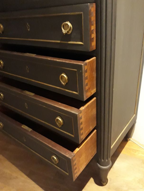 Secretary bar 4 drawers, Louis XVI style, XX