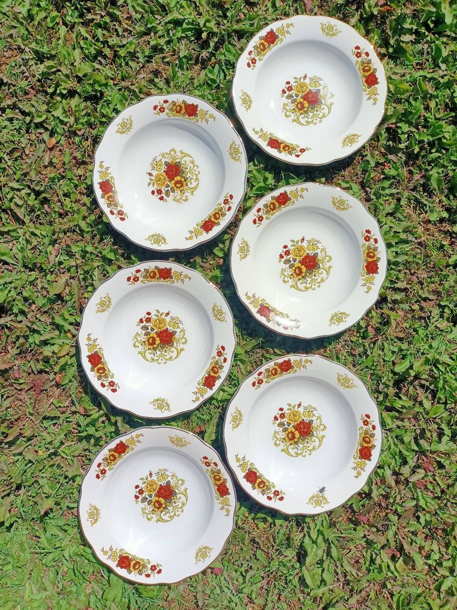 Assiettes creuses x6 Digoin Sarreguemines 💐