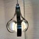 Vintage Space Age chrome and glass chandelier from the 1970s.