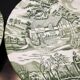 Set of 6 flat plates english style Lunéville verte