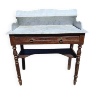Table de toilette marbre blanc