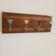 Wall-mounted coat rack – 4 multicoloured ceramic hooks in vintage style