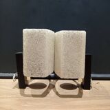 Pair of wall lamps in perspex granité deisgn 60