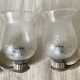 Pair of metal and glass wall lights