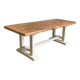 Table plateau bois brut.