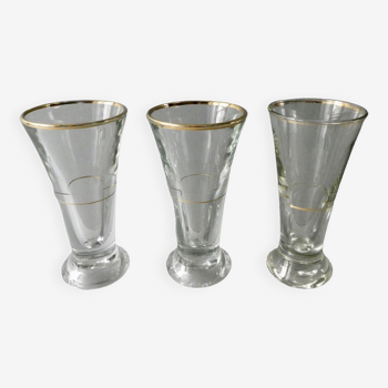3 glasses with pastis, in Ricard, bistro, early twentieth century