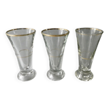 3 glasses with pastis, in Ricard, bistro, early twentieth century