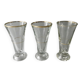 3 glasses with pastis, in Ricard, bistro, early twentieth century