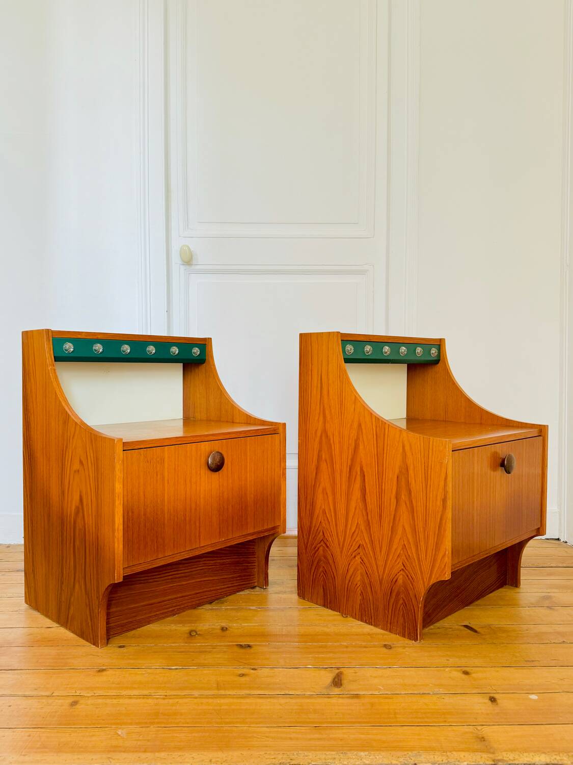 Pair of vintage Scandinavian design bedside tables