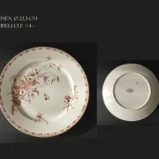 7 flat plates in earthenware from Sarreguemines U&C "Carmen"