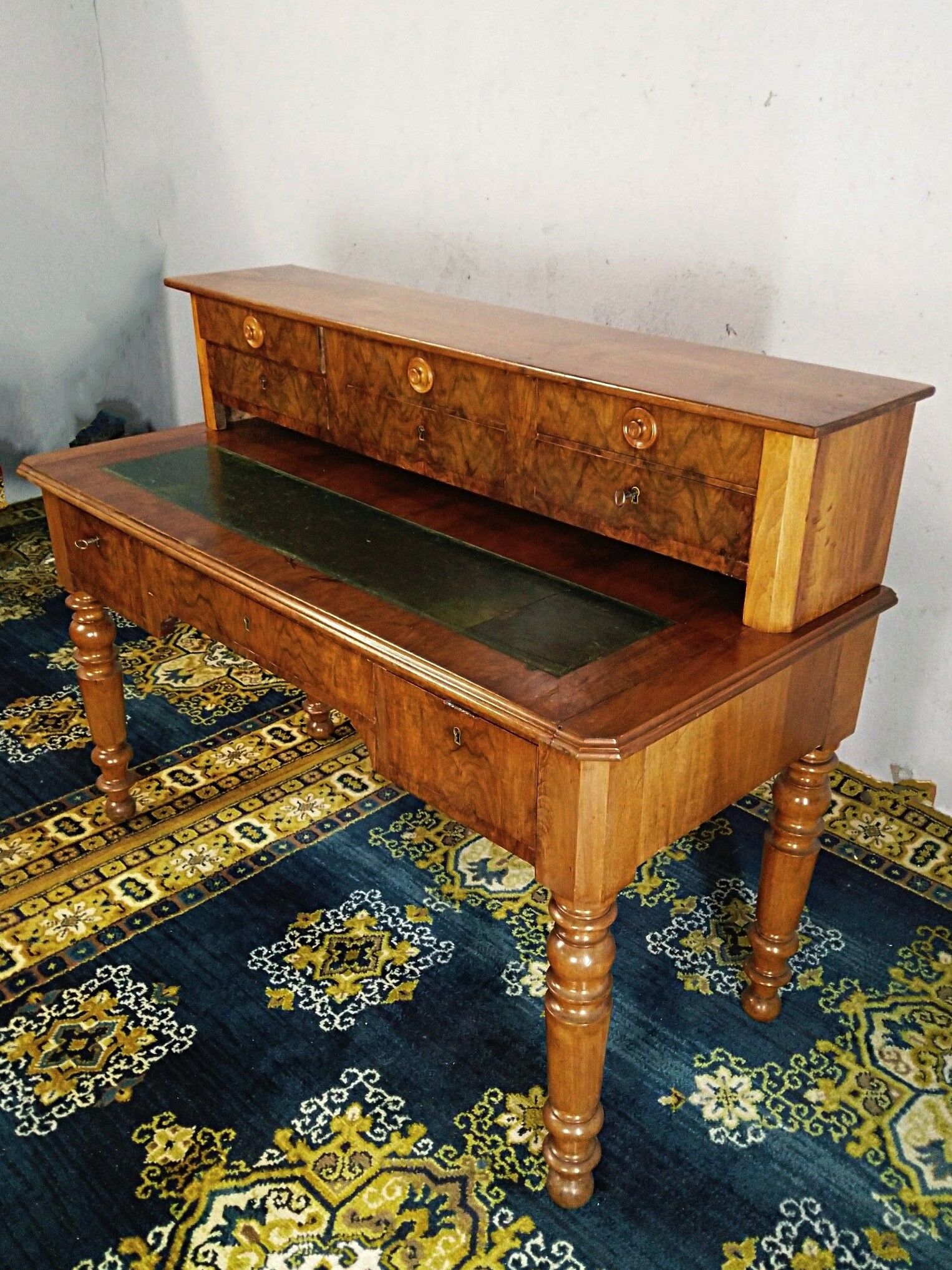 Louis Philippe desk in walnut bramble