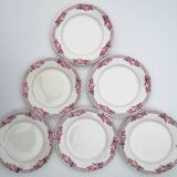 Old flat plates, in earthenware, Céranord St Amand factory