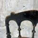 Chaise Napoléon III en bois noirci et cannage
