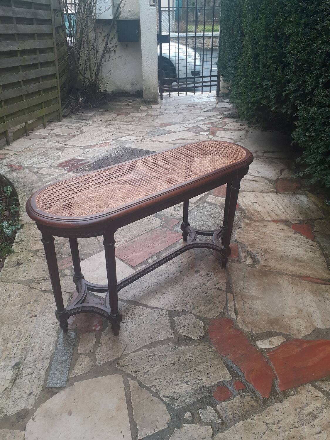 Cannes Louis XVI style wooden bench