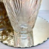 Vintage chiseled glass vase