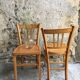 Set of 4 wooden farm chairs