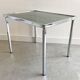 Vintage chrome side table with s smoked glass top