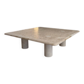 Travertine coffee table, Angelo Mangiarotti, Italy, 1970s