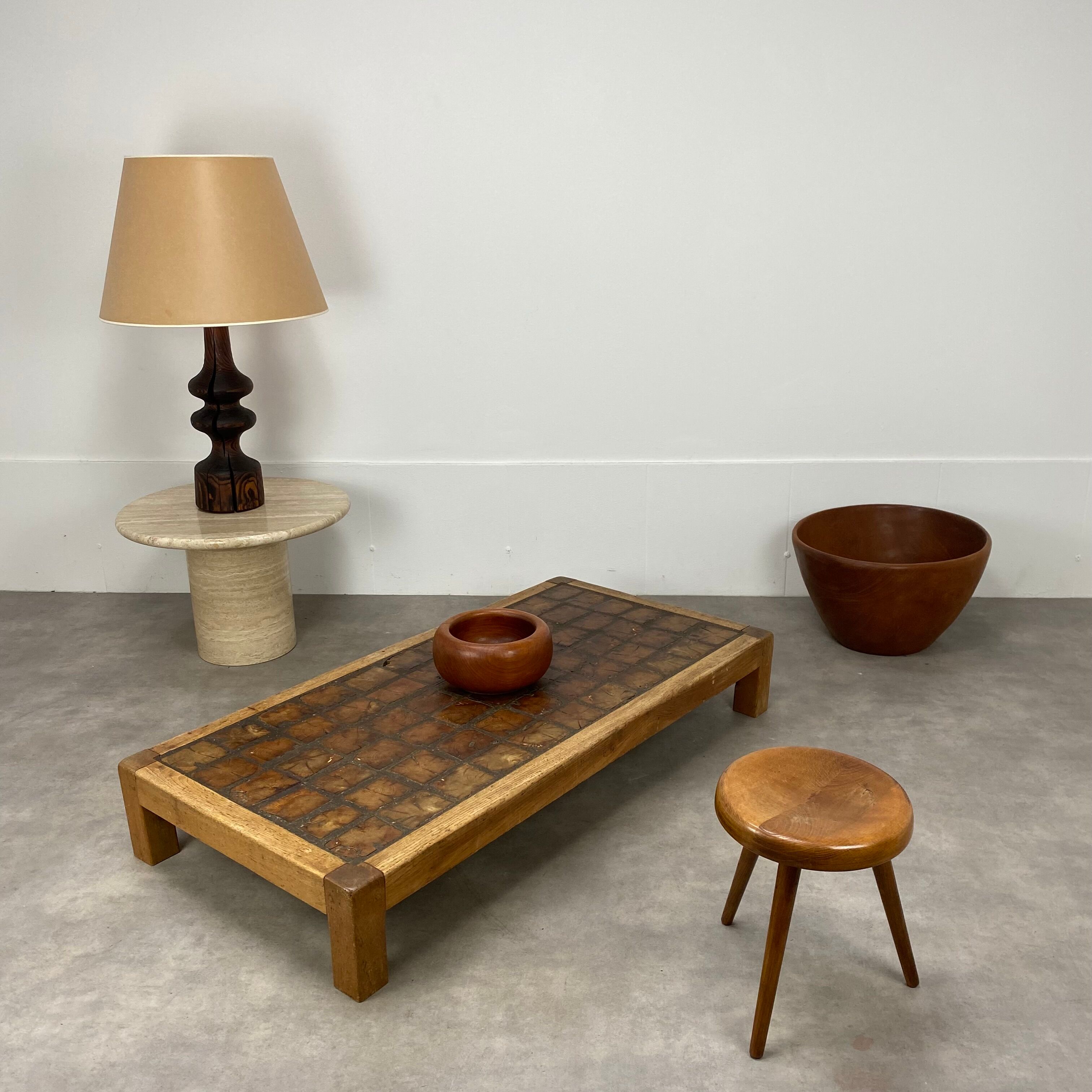 Floor cup danish teak 60s